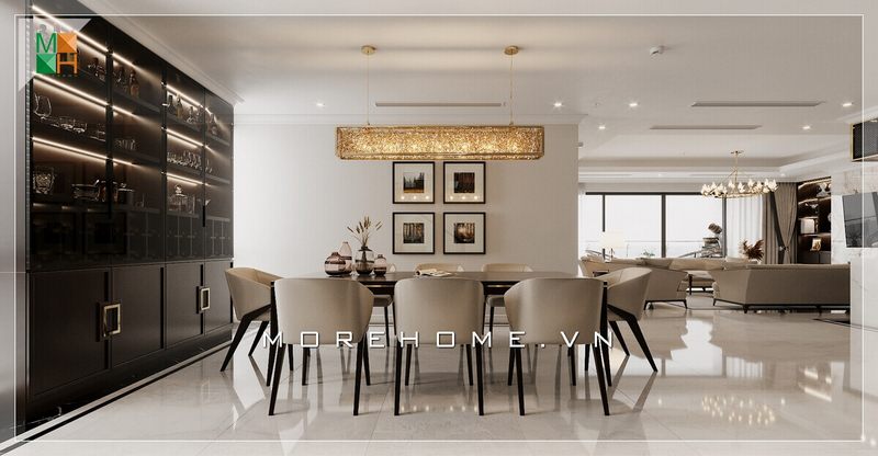 +18 thiết kế theo phong cách hiện đại ấn tượng cho phòng ăn căn hộ chung cư